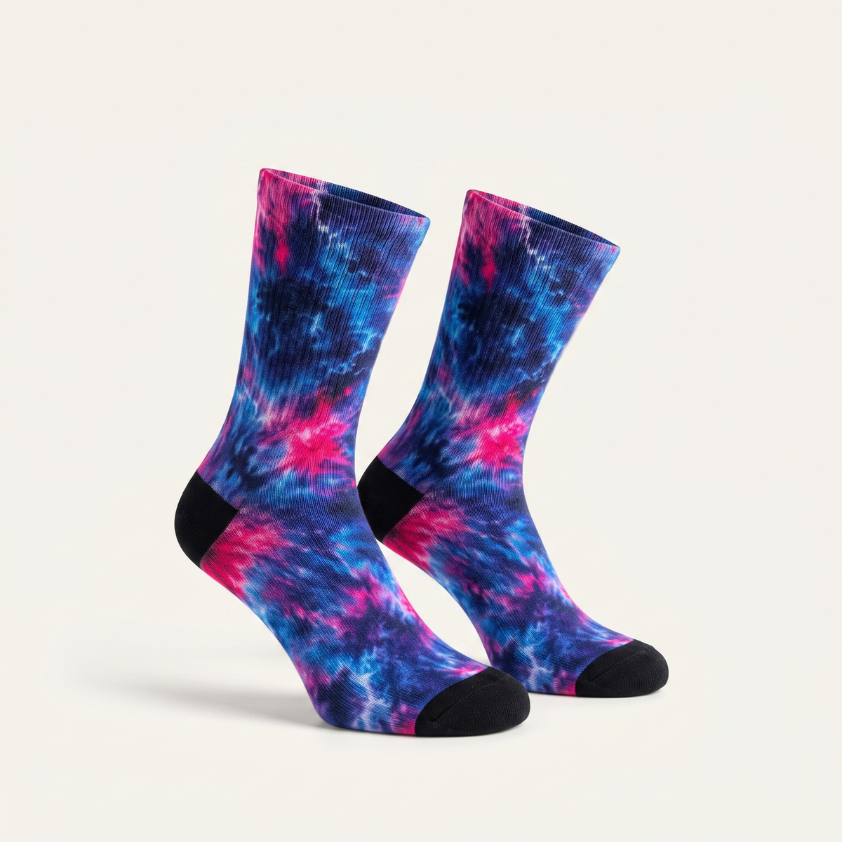 Purple Tie Dye Crew Sport Sock - 3 Pack